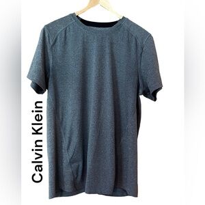 Calvin Klein Performance Gray Regular Fit Short Sleeve Athletic Shirt